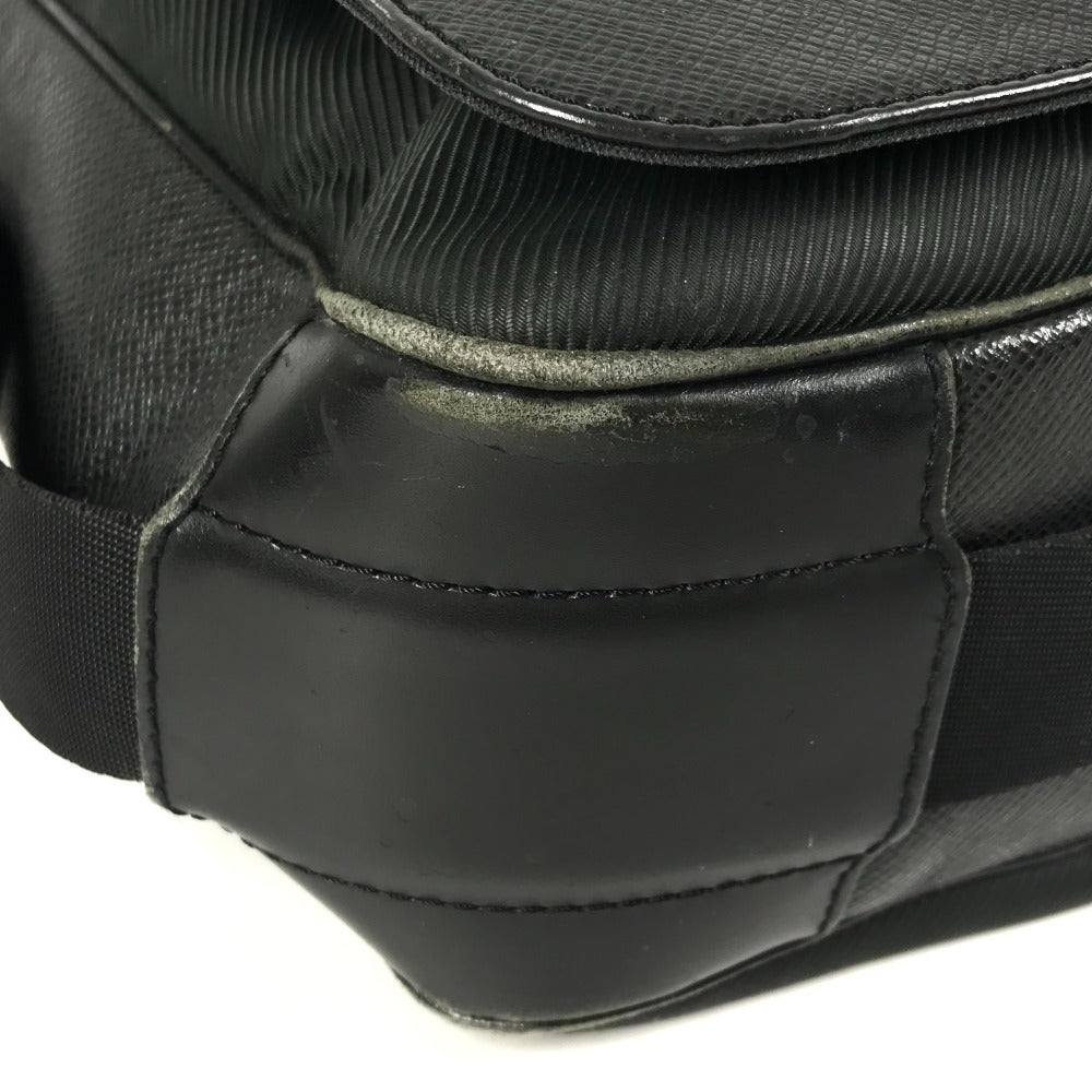 LOUIS VUITTON M30142 Taiga Victor Bag Crossbody Messenger Bag Flap Shoulder Bag Taiga Leather Unisex Noir Black