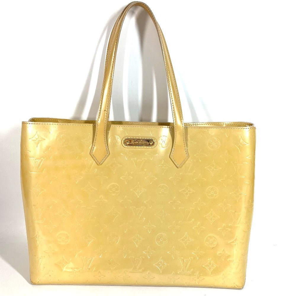 LOUIS VUITTON M91441 Monogram Vernis Wilshire MM Wilshire MM Bag Shoulder Bag Tote Bag Handbag Monogram Vernis Canvas Women's Blanc Corail Beige
