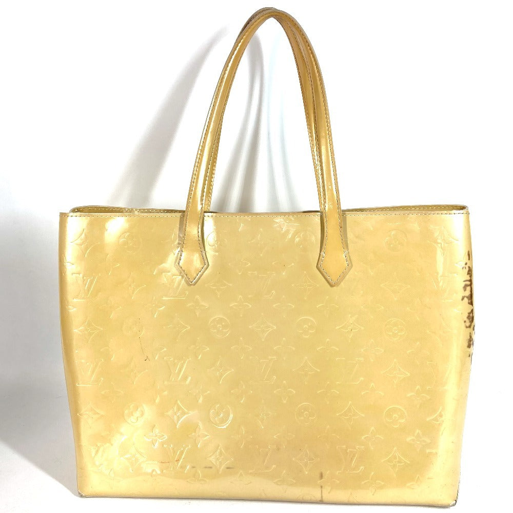 LOUIS VUITTON M91441 Monogram Vernis Wilshire MM Wilshire MM Bag Shoulder Bag Tote Bag Handbag Monogram Vernis Canvas Women's Blanc Corail Beige