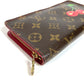 LOUIS VUITTON M95006 Monogram Cherry Porte-Monnaie Zip Long Wallet by Takashi Murakami, Round Zipper, Monogram Cherry Canvas, Women's, Brown