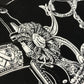 HERMES All-Over Logo Apparel Top Short Sleeve T-Shirt Cotton Women's Black