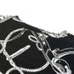 HERMES All-Over Logo Apparel Top Short Sleeve T-Shirt Cotton Women's Black