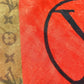 LOUIS VUITTON MP1941 Kansai Yamamoto Monogram Etole Kabuki Sticker Large Stole Shawl Silk Unisex Beige