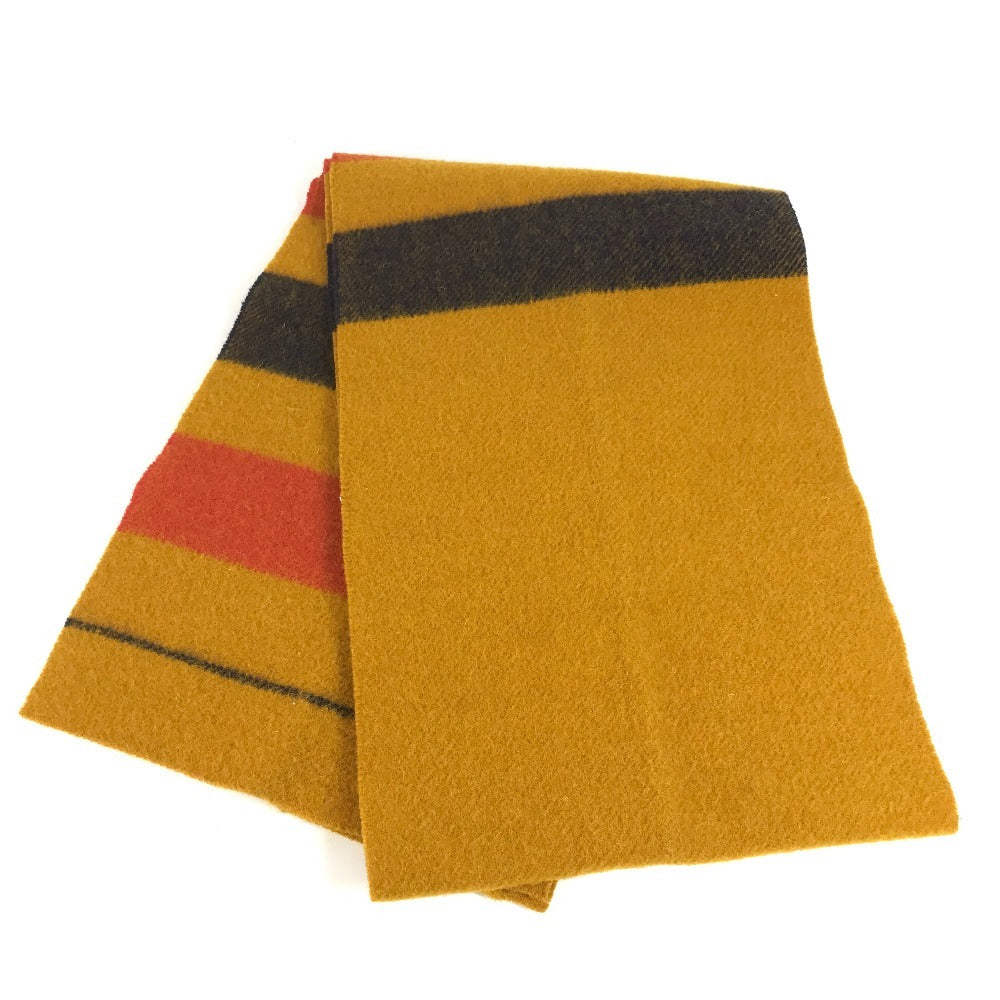 HERMES Rocabar Wool Scarf, Unisex, Yellow