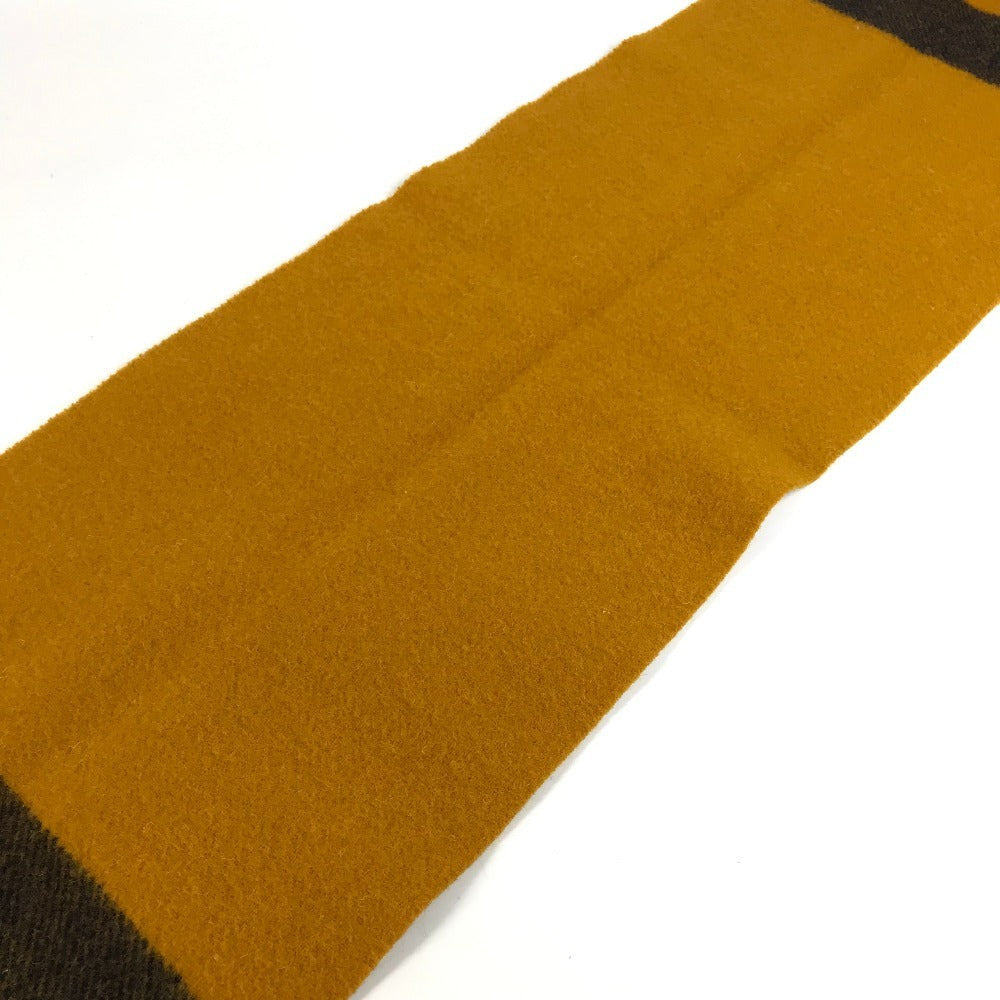 HERMES Rocabar Wool Scarf, Unisex, Yellow