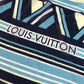 LOUIS VUITTON M75721 Large Shawl Logo Scarf Stole Cotton Unisex Blue
