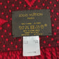LOUIS VUITTON M72432 Echarpe Logo Mania Fringed Scarf Wool Unisex Red