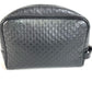 GUCCI 419775 Guccissima GG Logo Clutch Bag/Pouch with Handle/Second Bag/Shimmer Leather/Unisex Black
