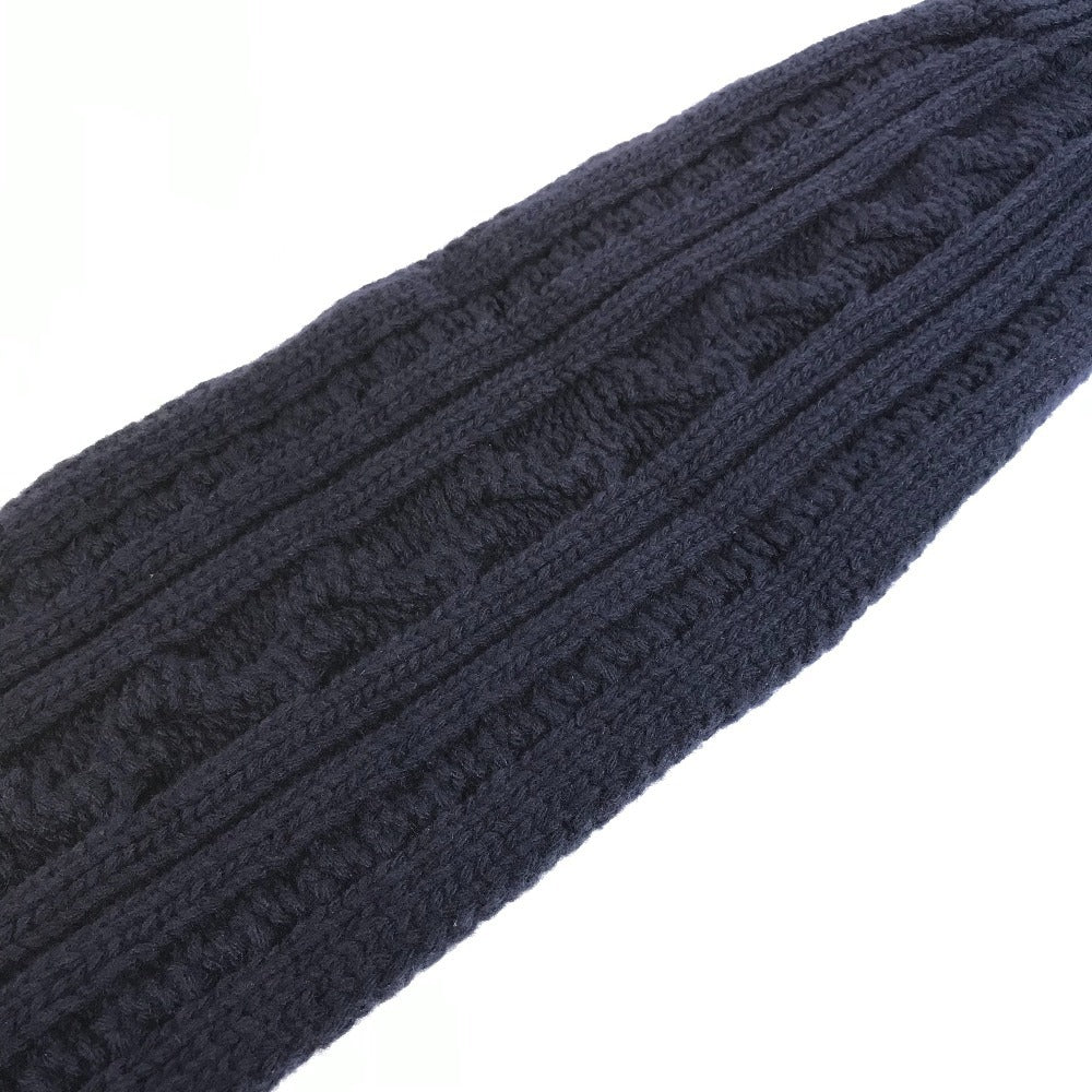 LOUIS VUITTON M96755 Scarf Only LV Mini Cable Knit Tippet Scarf Wool Unisex Navy
