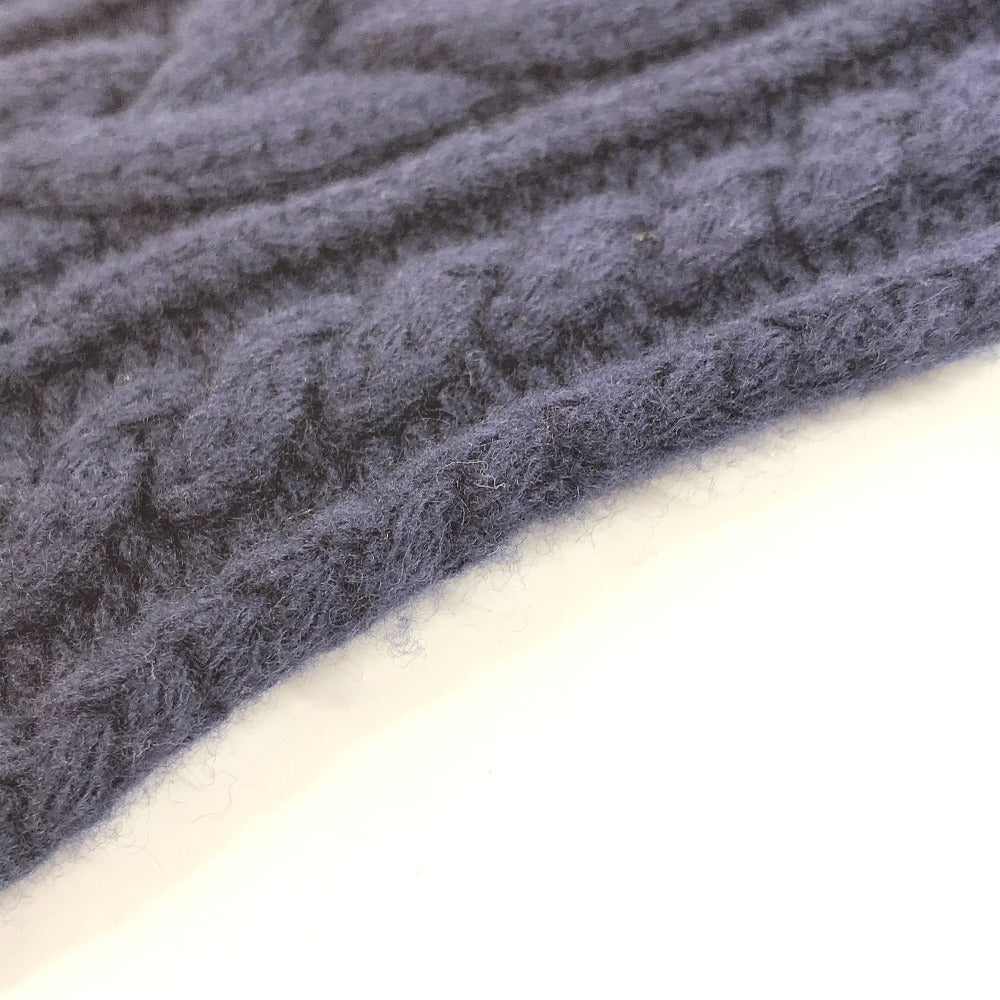LOUIS VUITTON M96755 Scarf Only LV Mini Cable Knit Tippet Scarf Wool Unisex Navy