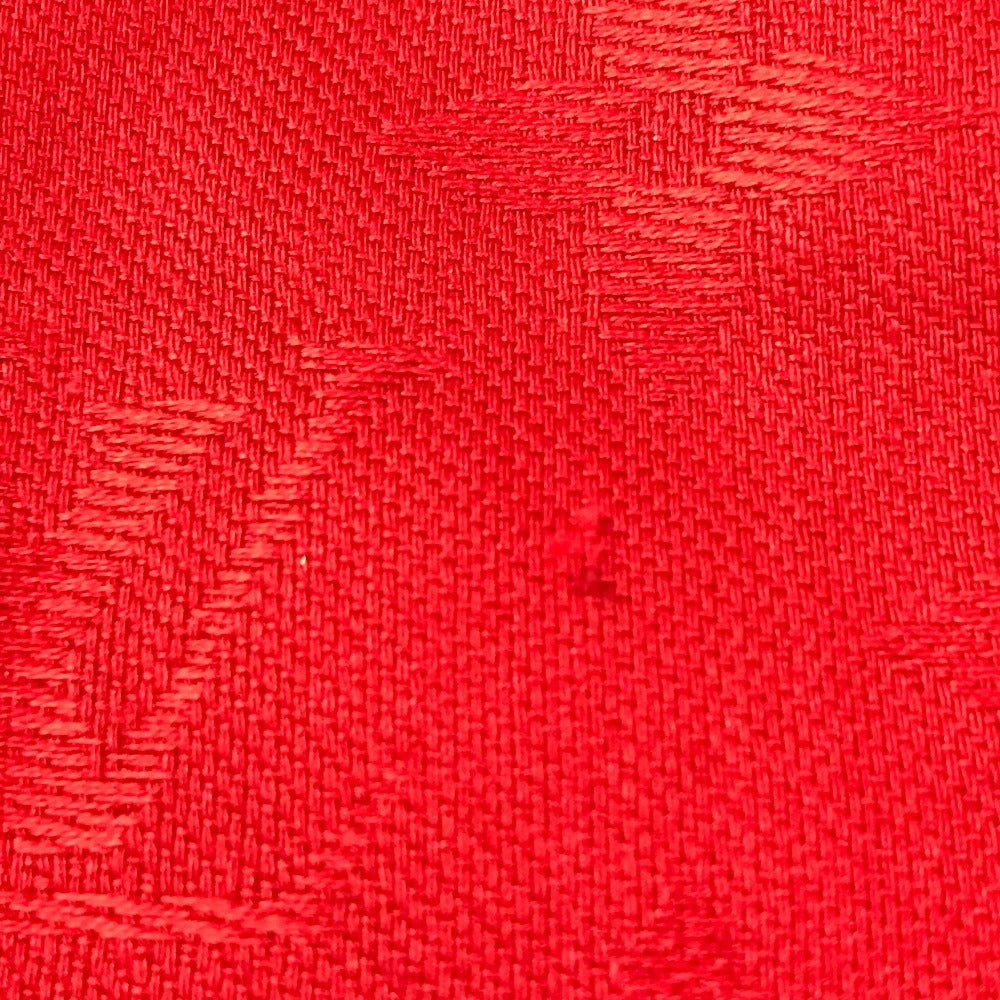 LOUIS VUITTON Monogram Large Apparel Accessory Stole Fringe Muffler Shawl Wool Unisex Red