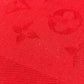 LOUIS VUITTON Monogram Large Apparel Accessory Stole Fringe Muffler Shawl Wool Unisex Red