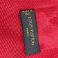 LOUIS VUITTON Monogram Large Apparel Accessory Stole Fringe Muffler Shawl Wool Unisex Red