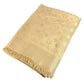 LOUIS VUITTON Monogram Large Apparel Accessory Stole Fringe Muffler Shawl Wool Unisex Beige