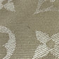 LOUIS VUITTON Monogram Large Apparel Accessory Stole Fringe Muffler Shawl Wool Unisex Beige