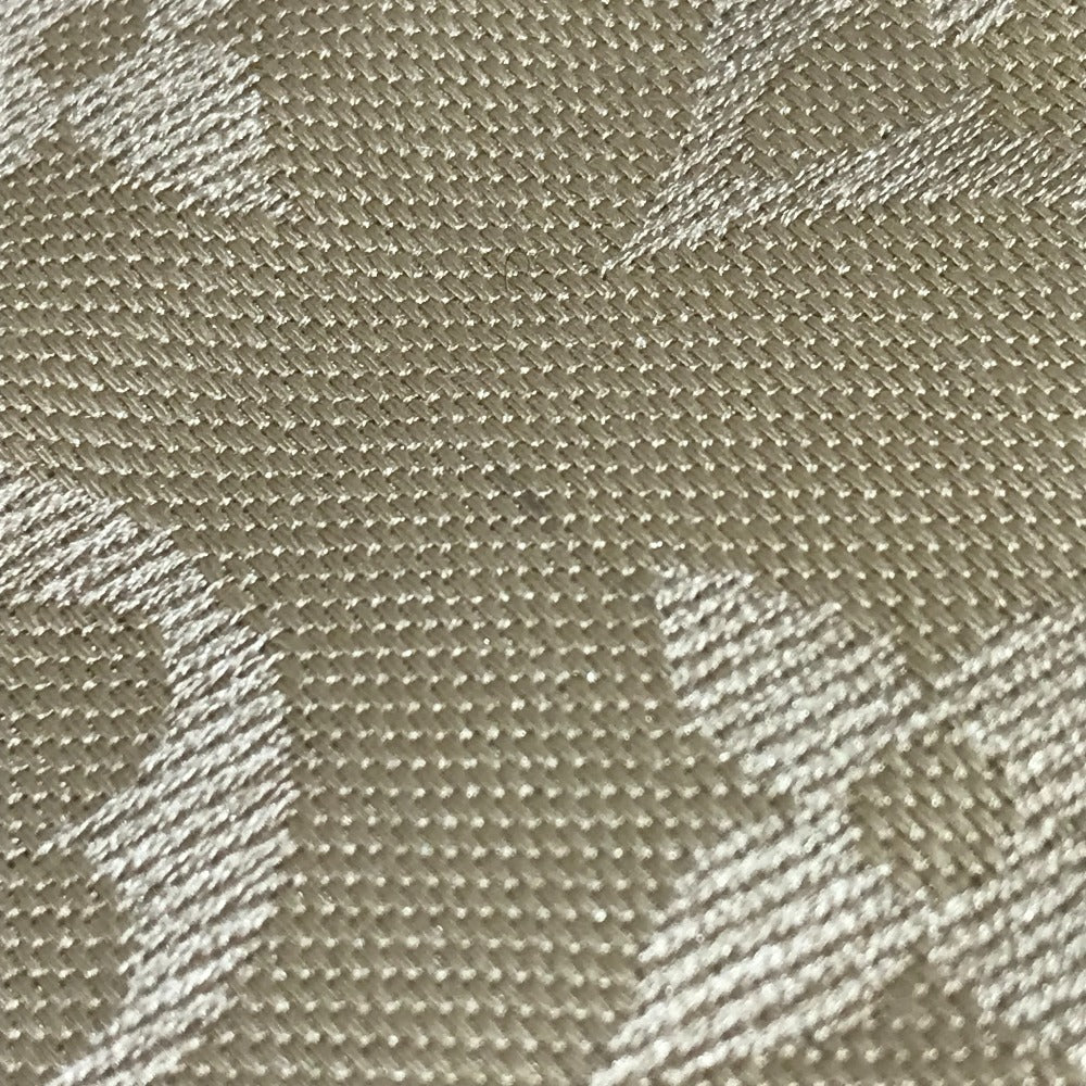 LOUIS VUITTON Monogram Large Apparel Accessory Stole Fringe Muffler Shawl Wool Unisex Beige