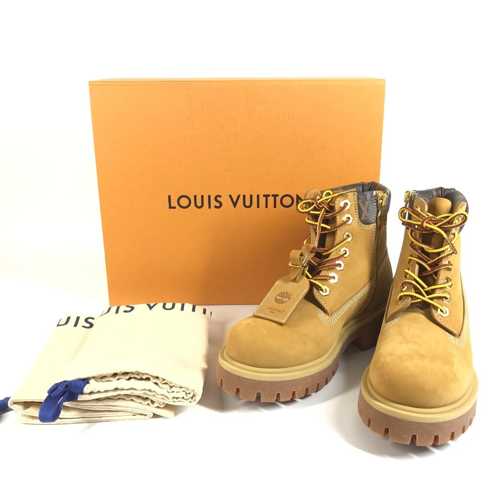 LOUIS VUITTON LV × Timberland Ankle Boots Shoes Monogram Boots Men's Beige