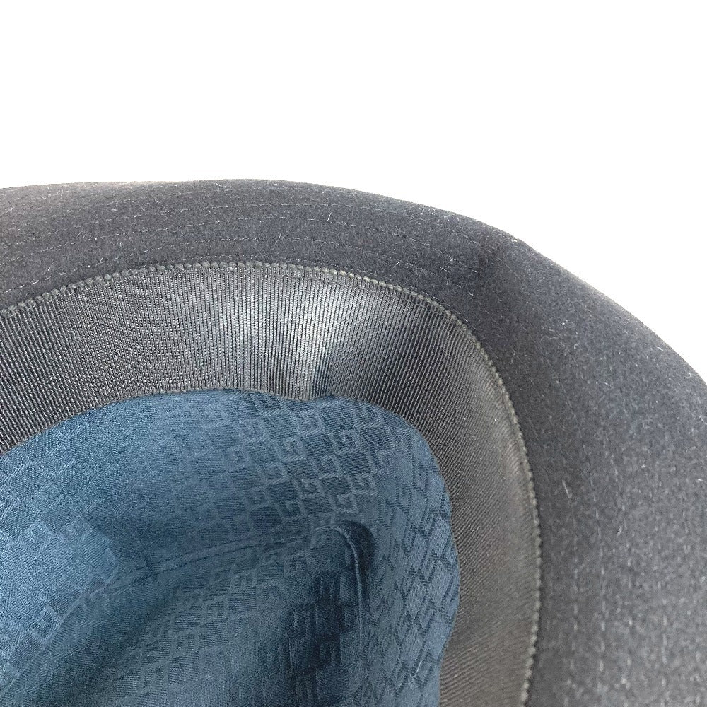 GUCCI Logo Hat Cap Bucket Hat Bob Hat Hat Cotton Men's Black