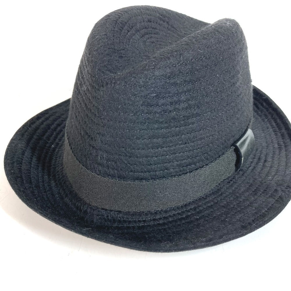 GUCCI Logo Hat Cap Bucket Hat Bob Hat Hat Cotton Men's Black