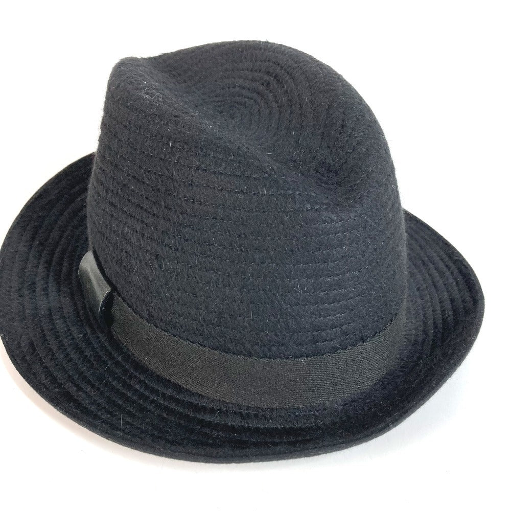 GUCCI Logo Hat Cap Bucket Hat Bob Hat Hat Cotton Men's Black