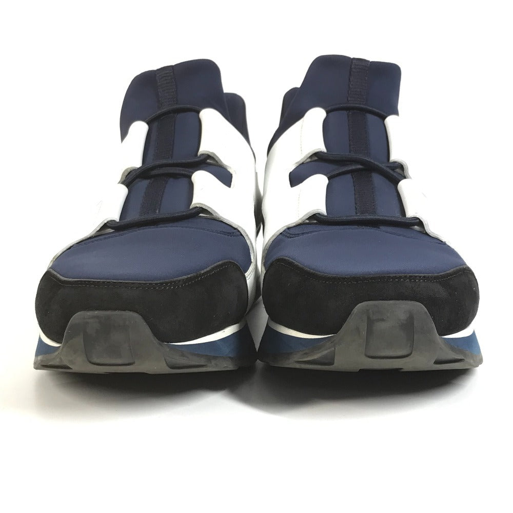 HERMES H-logo Bi-color Shoes Sneakers Polyamide Men's Navy