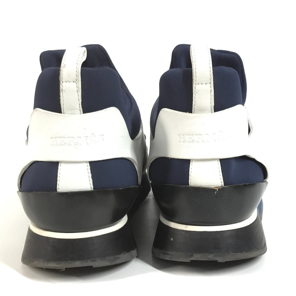 HERMES H-logo Bi-color Shoes Sneakers Polyamide Men's Navy