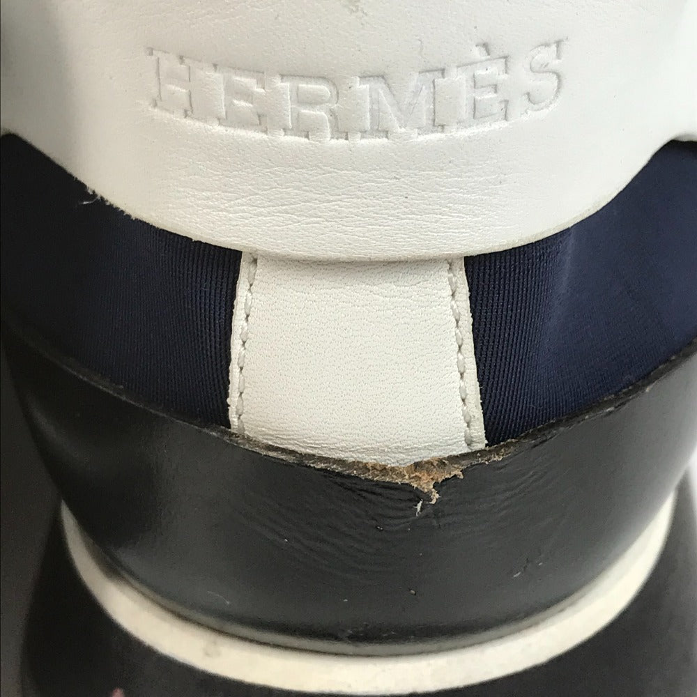 HERMES H-logo Bi-color Shoes Sneakers Polyamide Men's Navy