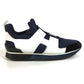 HERMES H-logo Bi-color Shoes Sneakers Polyamide Men's Navy