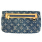 LOUIS VUITTON M95007 Monogram Denim Pochette Plat Pouch Clutch Bag Monogram Denim Unisex Blue
