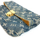 LOUIS VUITTON M95007 Monogram Denim Pochette Plat Pouch Clutch Bag Monogram Denim Unisex Blue