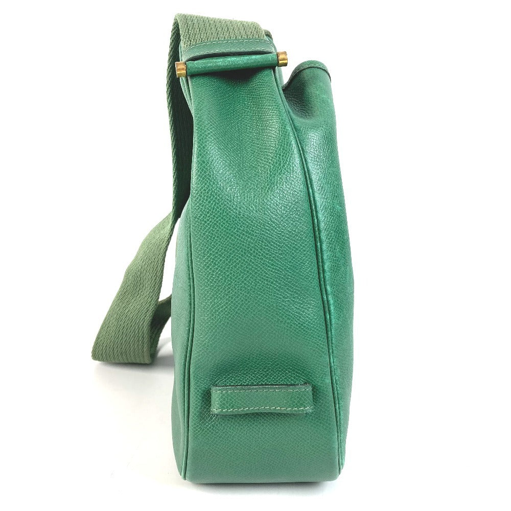 HERMES Vintage Sac Eau Bag Tote Bag Shoulder Bag Courchevel Unisex Green