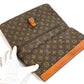 LOUIS VUITTON M51805 Monogram Vintage Pochette Pliant Bag Document Bag Flap Second Bag Clutch Bag Monogram Canvas Unisex Brown