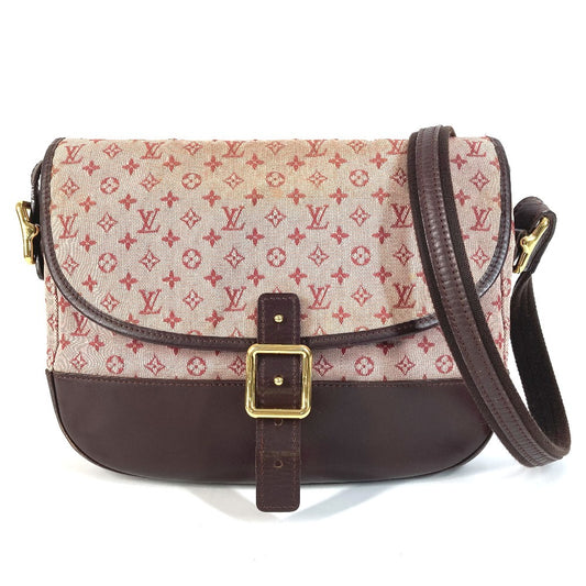LOUIS VUITTON M92171 モノグラムミニ ベランジェール フラップ カバン 斜め掛け ポシェット ショルダーバッグ モノグラムミニキャンバス レディース チェリー レッド