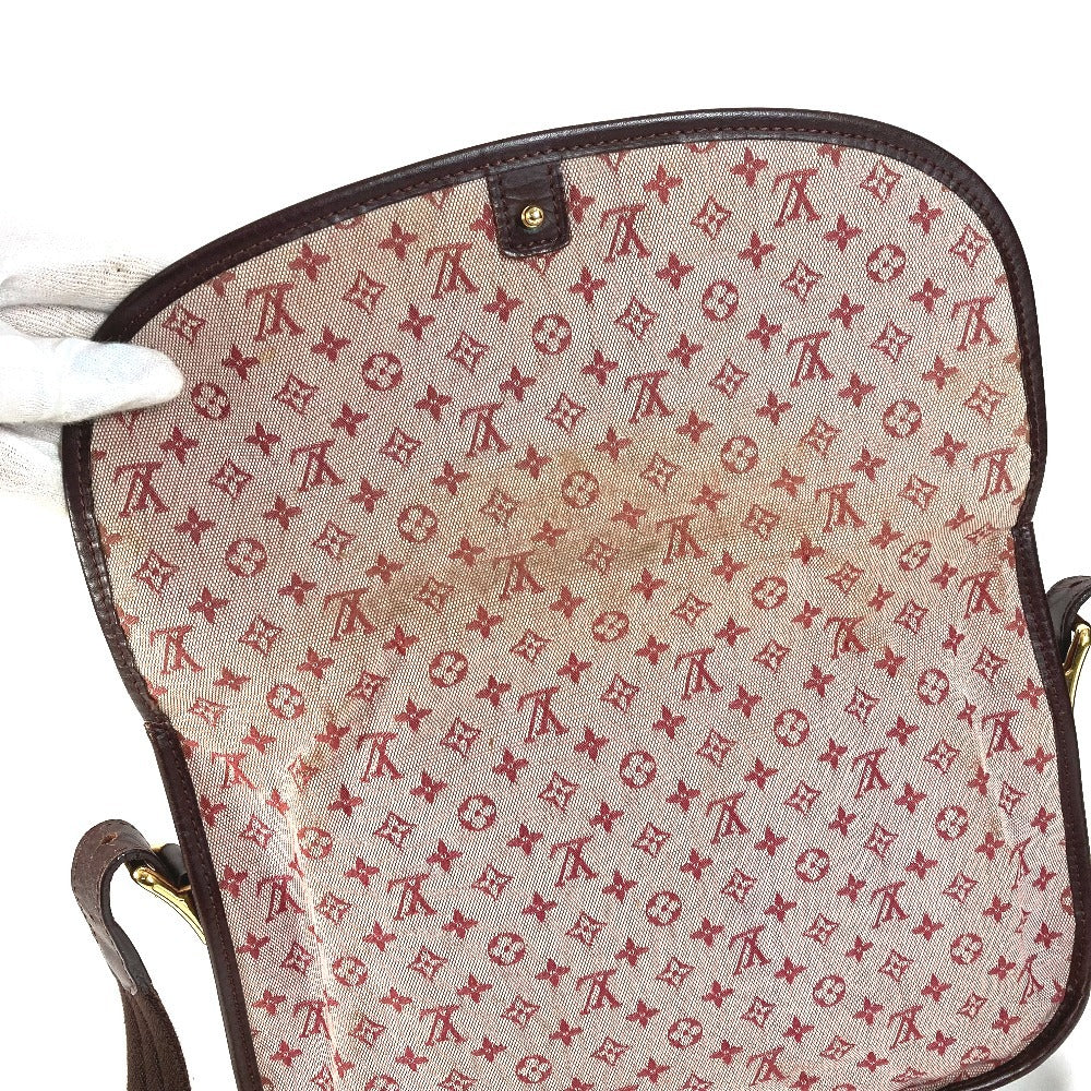 LOUIS VUITTON M92171 Monogram Mini Bérangère Flap Bag, Crossbody Pochette, Shoulder Bag, Monogram Mini Canvas, Women's, Cherry Red