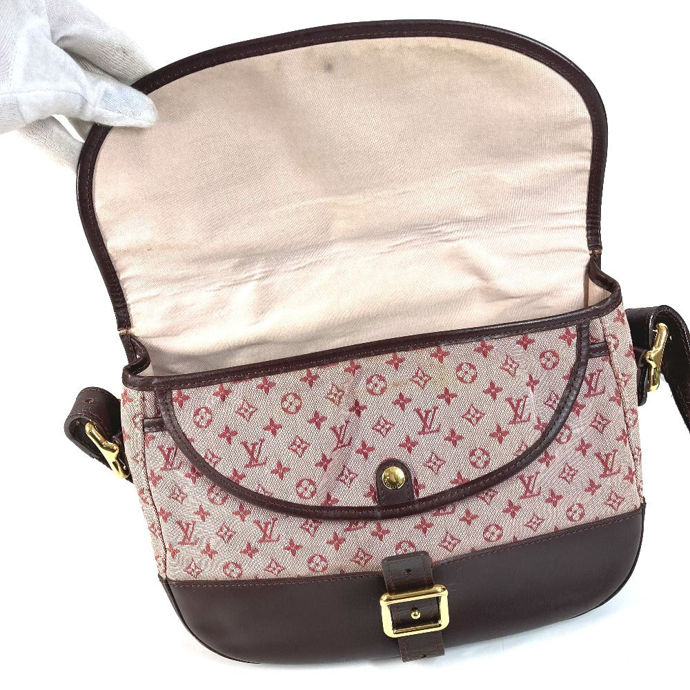 LOUIS VUITTON M92171 Monogram Mini Bérangère Flap Bag, Crossbody Pochette, Shoulder Bag, Monogram Mini Canvas, Women's, Cherry Red