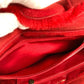 CHANEL Vintage Logo Fur Bag Shoulder Tote Bag Shoulder Bag Fur Women's Red