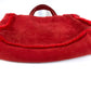 CHANEL Vintage Logo Fur Bag Shoulder Tote Bag Shoulder Bag Fur Women's Red