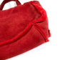 CHANEL Vintage Logo Fur Bag Shoulder Tote Bag Shoulder Bag Fur Women's Red