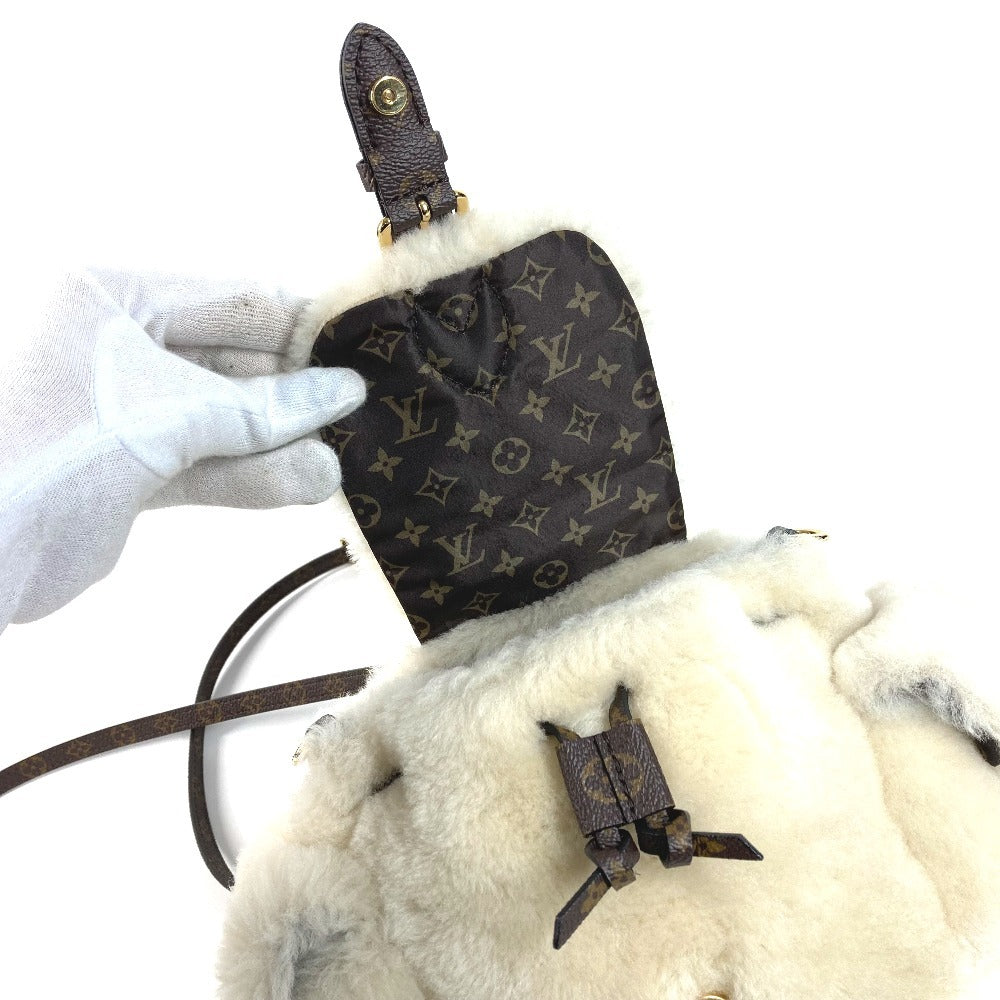 LOUIS VUITTON M11919 LV SKI Nano Teddy Backpack Backpack Bag 3-Way Bag Shoulder Bag Handbag Backpack Shearling Unisex Crème Beige