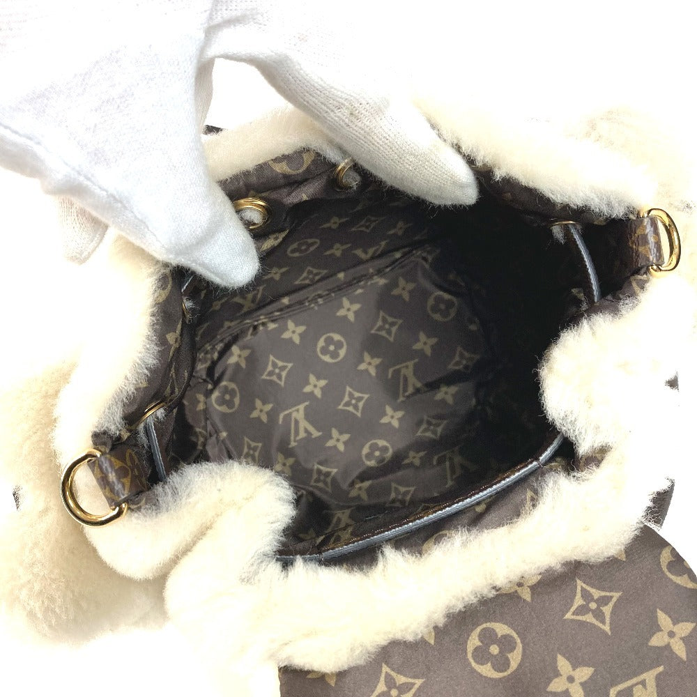 LOUIS VUITTON M11919 LV SKI Nano Teddy Backpack Backpack Bag 3-Way Bag Shoulder Bag Handbag Backpack Shearling Unisex Crème Beige