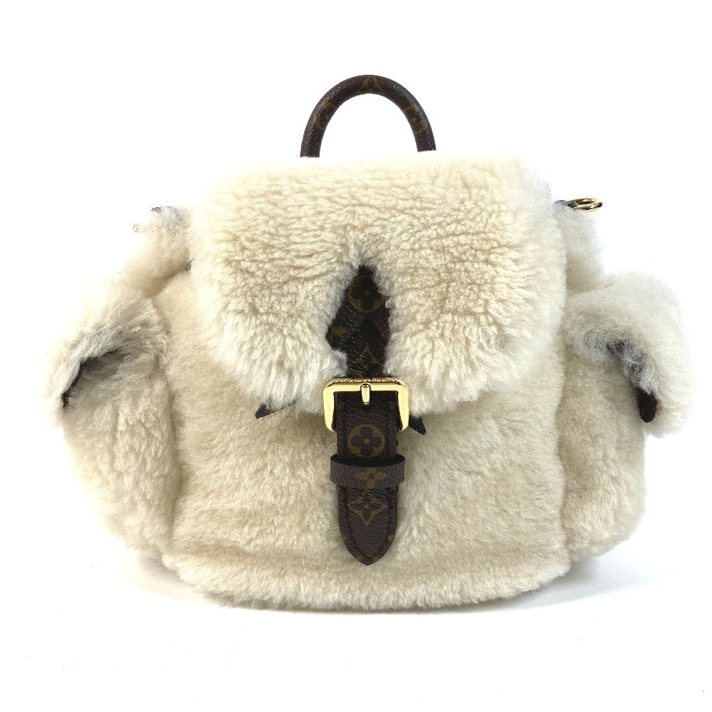 LOUIS VUITTON M11919 LV SKI Nano Teddy Backpack Backpack Bag 3-Way Bag Shoulder Bag Handbag Backpack Shearling Unisex Crème Beige