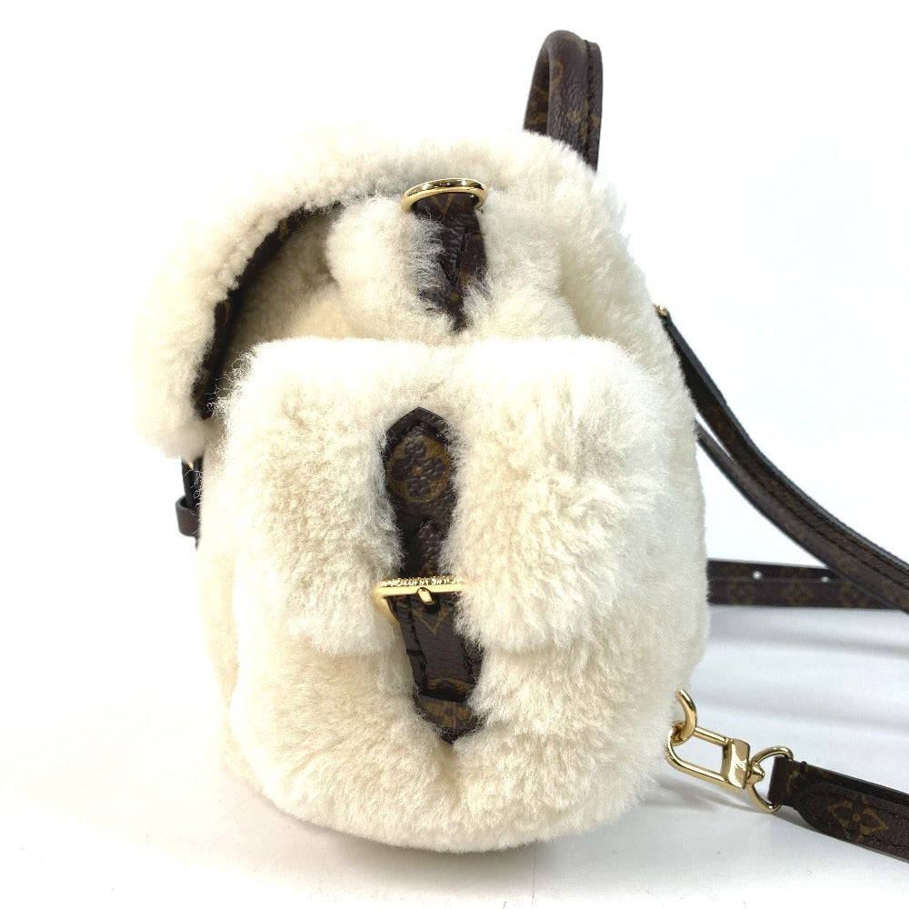 LOUIS VUITTON M11919 LV SKI Nano Teddy Backpack Backpack Bag 3-Way Bag Shoulder Bag Handbag Backpack Shearling Unisex Crème Beige