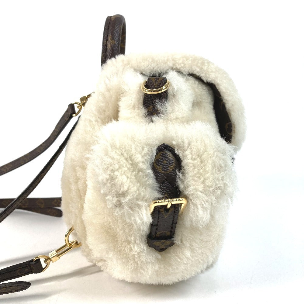 LOUIS VUITTON M11919 LV SKI Nano Teddy Backpack Backpack Bag 3-Way Bag Shoulder Bag Handbag Backpack Shearling Unisex Crème Beige