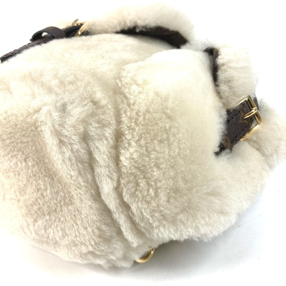 LOUIS VUITTON M11919 LV SKI Nano Teddy Backpack Backpack Bag 3-Way Bag Shoulder Bag Handbag Backpack Shearling Unisex Crème Beige