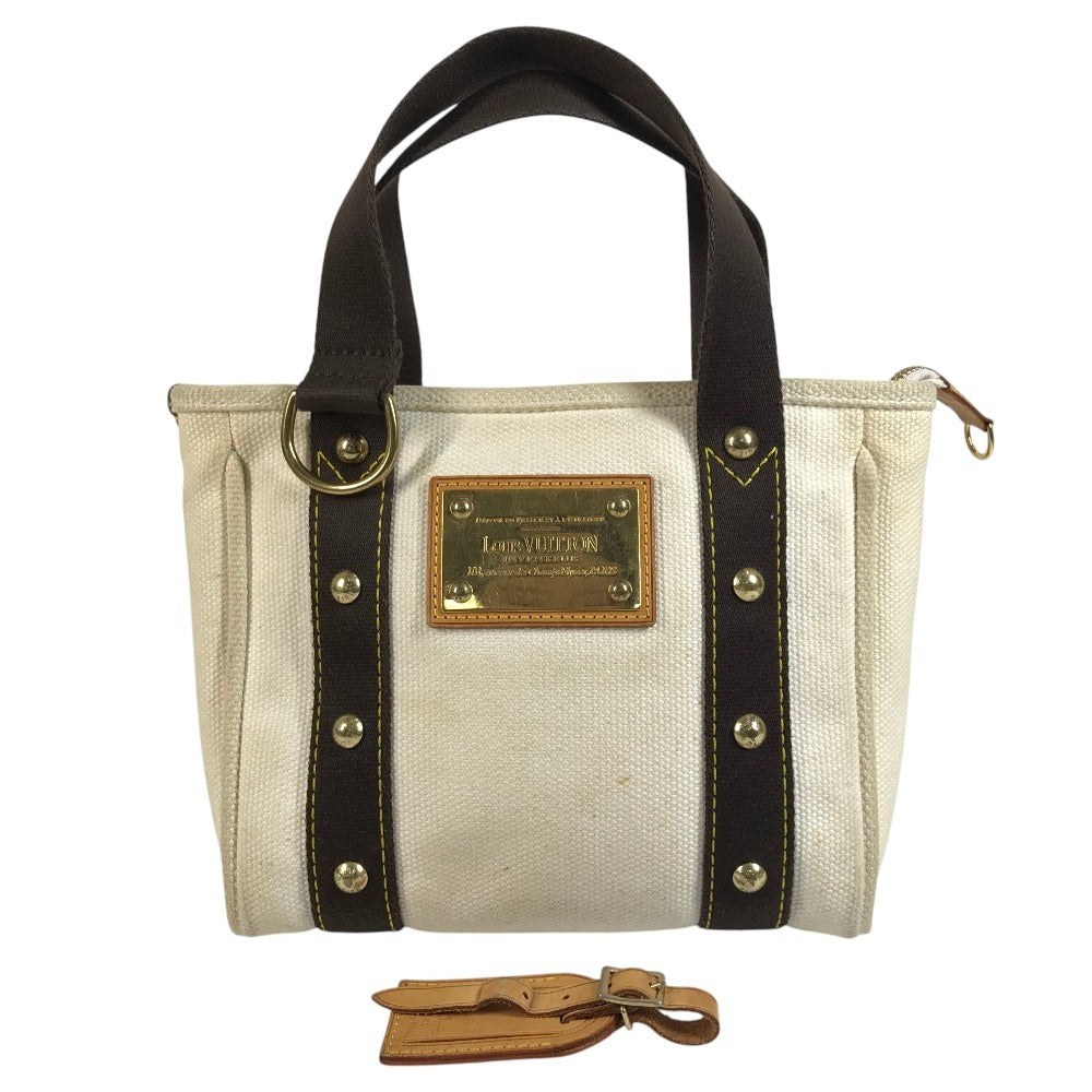 LOUIS VUITTON M40039 Antigua Cabas PM Cabas PM Tote Bag Handbag Canvas Unisex White
