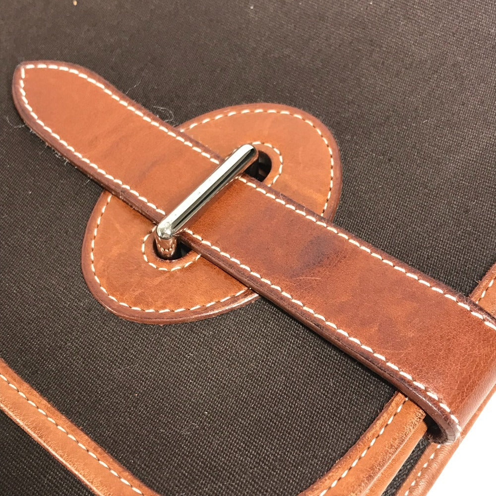 HERMES Buenaventura MM Buenaventura MM Bag Handbag Briefcase Tote Bag Flap Business Bag Leather/Canvas Unisex Brown