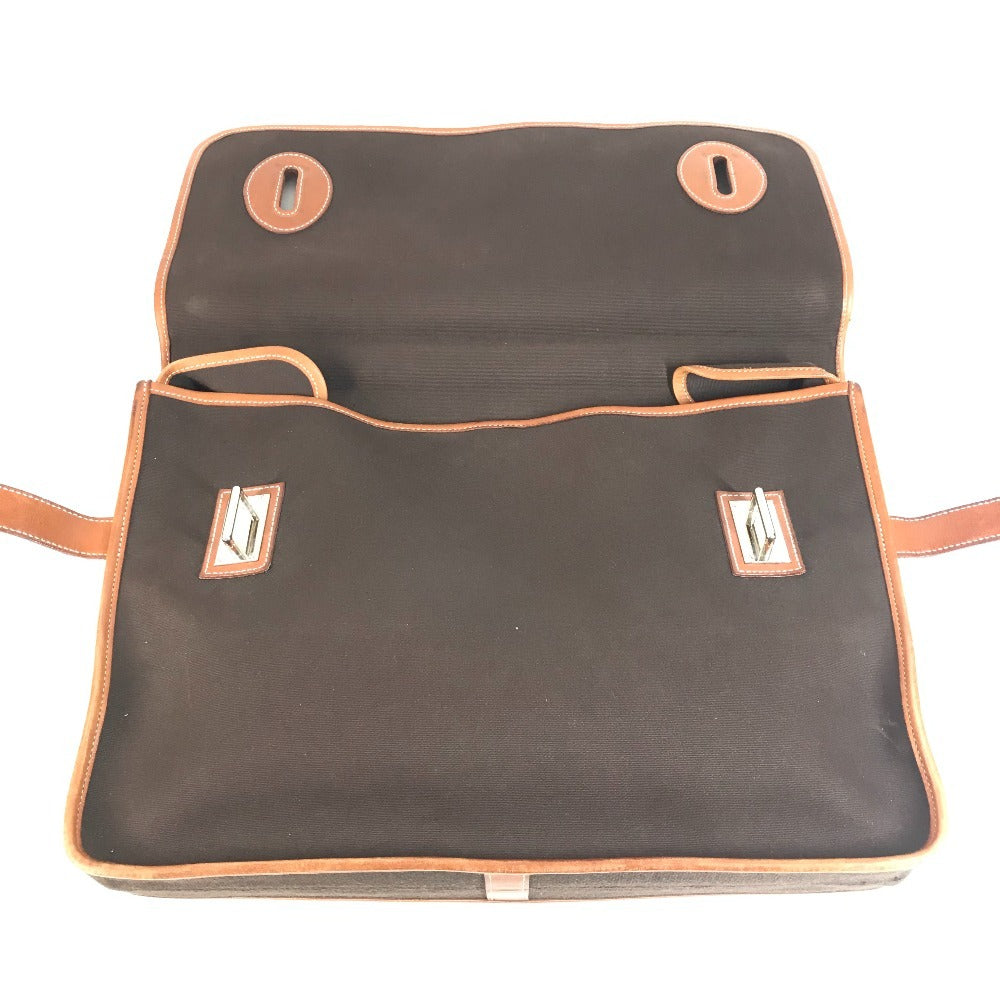 HERMES Buenaventura MM Buenaventura MM Bag Handbag Briefcase Tote Bag Flap Business Bag Leather/Canvas Unisex Brown