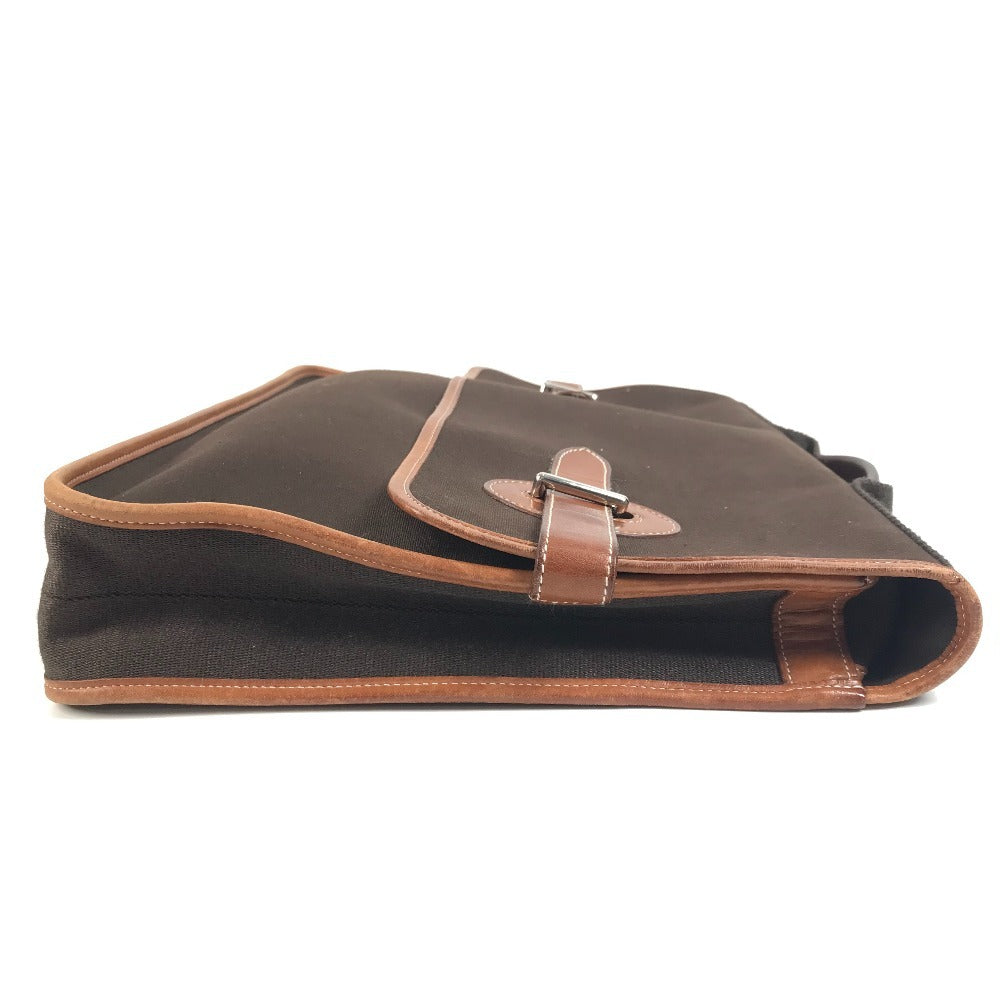HERMES Buenaventura MM Buenaventura MM Bag Handbag Briefcase Tote Bag Flap Business Bag Leather/Canvas Unisex Brown