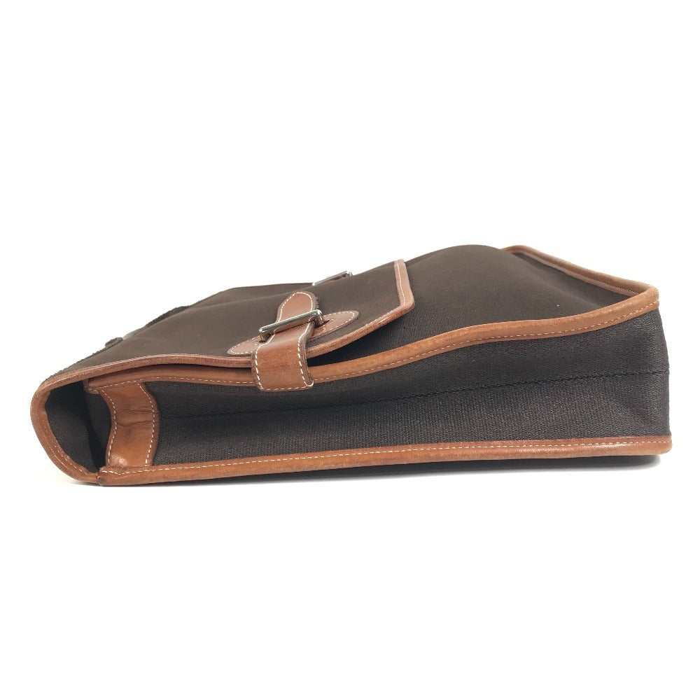 HERMES Buenaventura MM Buenaventura MM Bag Handbag Briefcase Tote Bag Flap Business Bag Leather/Canvas Unisex Brown