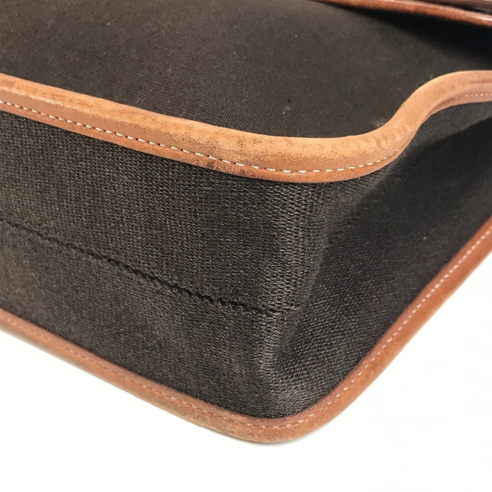 HERMES Buenaventura MM Buenaventura MM Bag Handbag Briefcase Tote Bag Flap Business Bag Leather/Canvas Unisex Brown